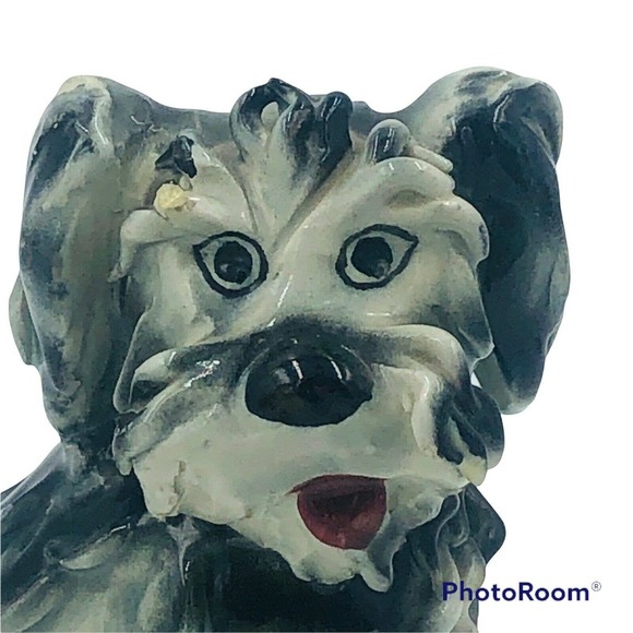 Vintage Spaghetti Dog Scruffy Terrier Pottery Hand Painted Italy 5" - Picture 6 of 9